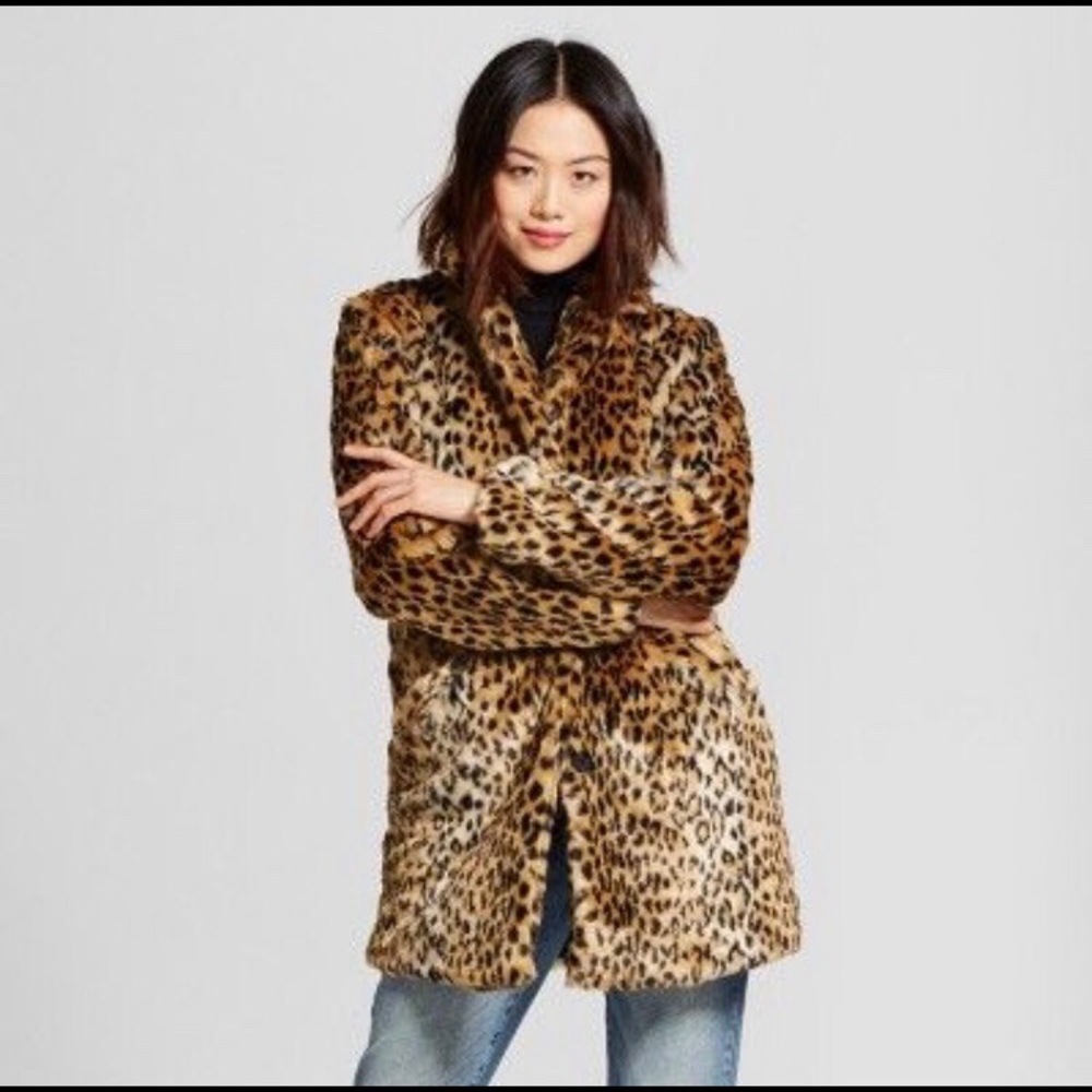 Leopard Faux Fur Coat